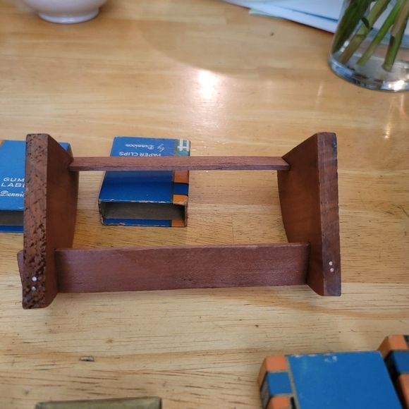 Vintage 40s 50s Dennisons mini bookshelf desk supplies - Picture 14 of 14